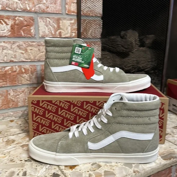 Vans Sk8 hi pig suede moss gray